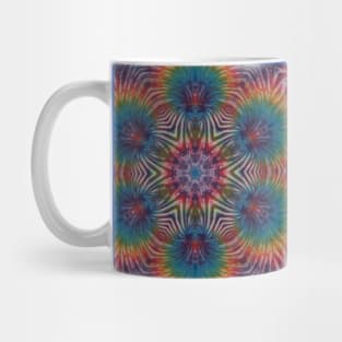 Psychedelic Kaleidoscopic Multi-Color Mandala Number 10 Mug